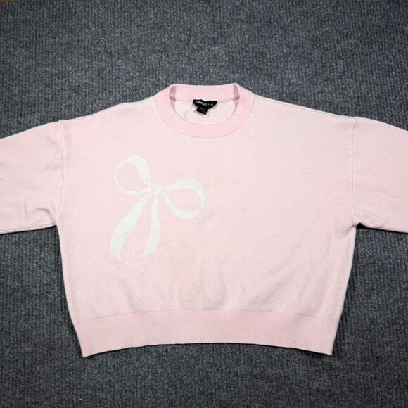 Arden B Sweater Women's Large Pink Coquette Bow Legally Blond 21x29 - Picture 2 of 8